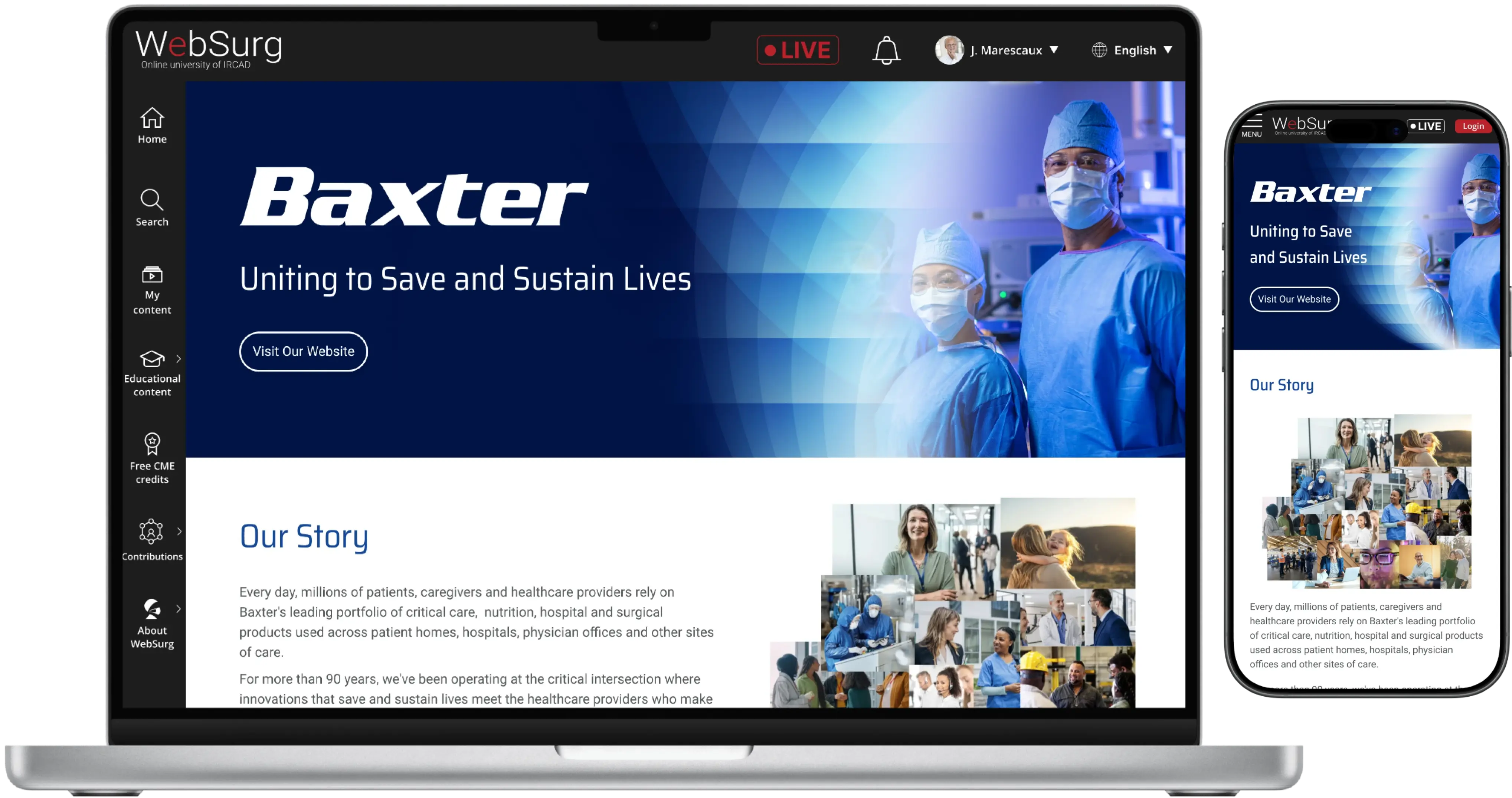 Baxter partner page
